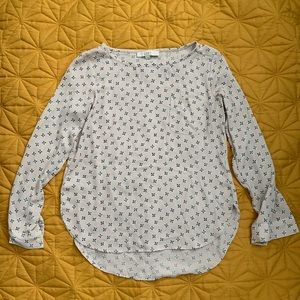 LOFT light pink, long sleeve blouse